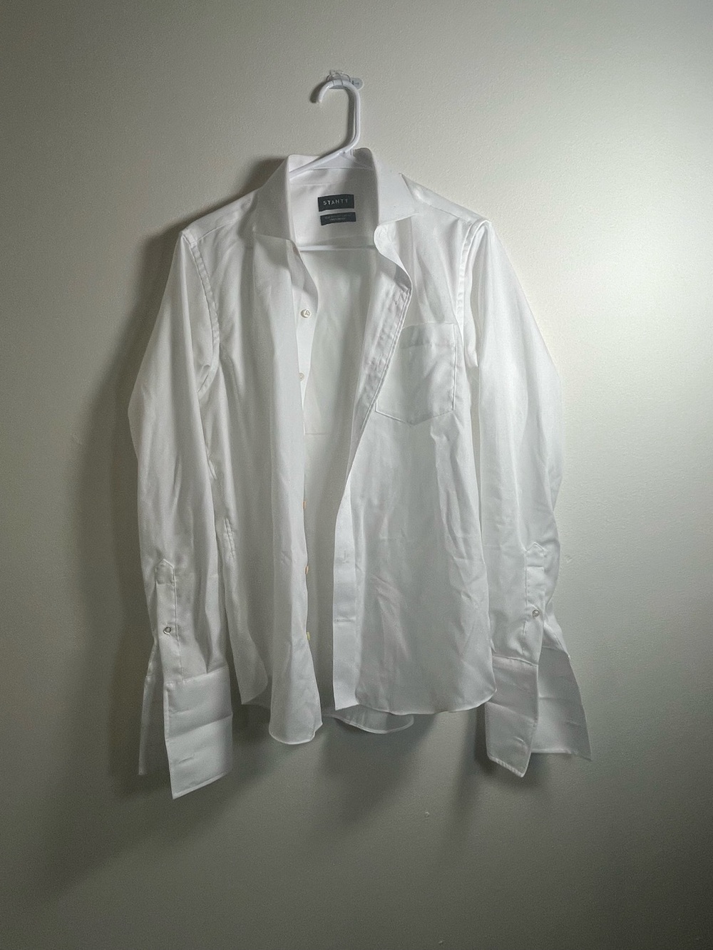 Stantt White Men's Customized Dress Shirt